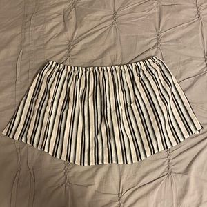 Strapless Striped Flowy Shirt